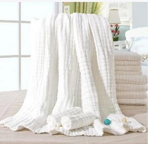 China 10 layer medical washable gauze bath towel baby blanket without fluorescent agent 110x115cm wholesale