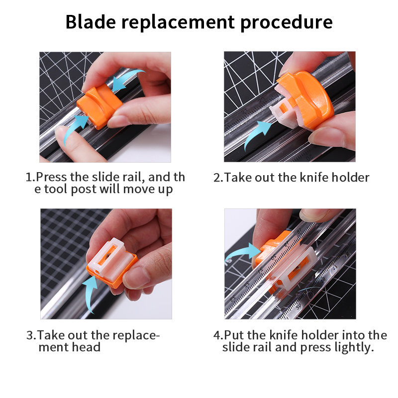 Compact Manual A3 Paper Trimmer with Safely Blade and Cutting Thickness of 1mm in Black
