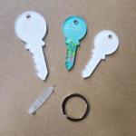 Sublimation Blank Key Shape Acrylic Keychain For Sublimation Heat Transfer