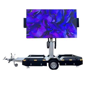 China Environmental Protection And Energy Saving Waterproof Mobile Led Screen Display Trailer For Building Construction wholesale