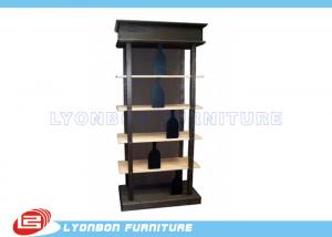 China Fashionable Black Solid Wooden Display Racks SGS For Wine Presenting on sale