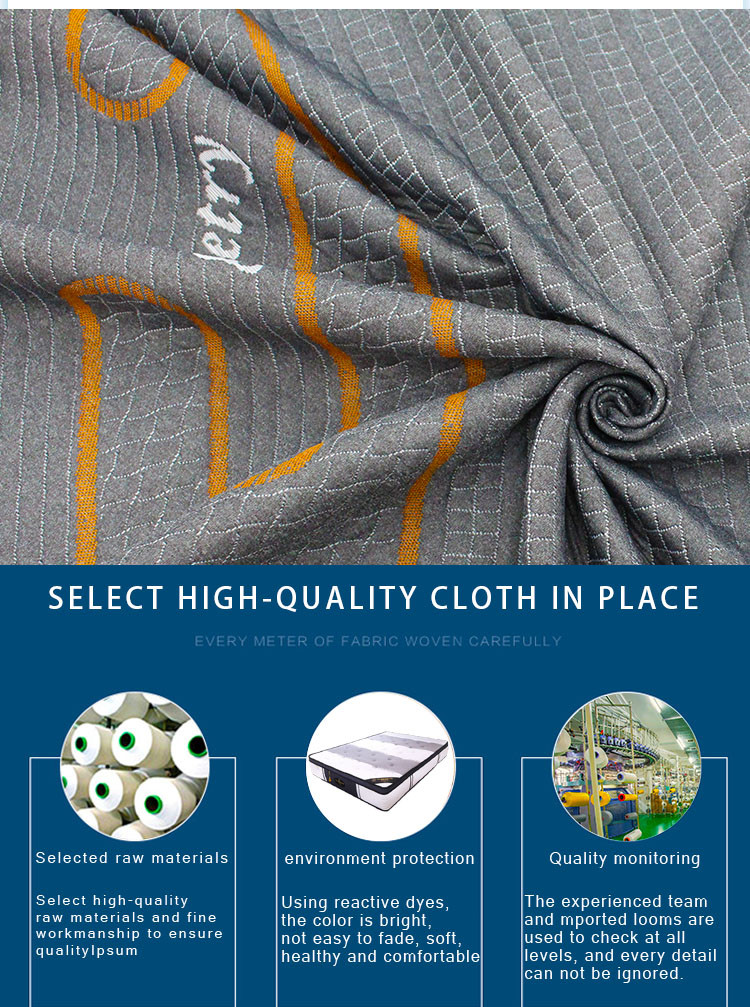 New knitted jacquard polyester fabric high quality mattress fabric bedding fabric