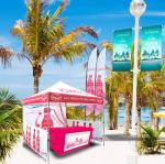 Promotional Events Trade Show Tents Custom Logo Printed Extendable Legs