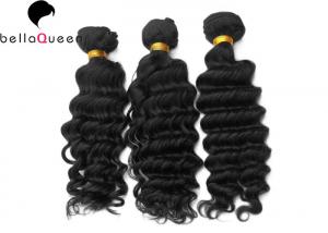 China Brazilian Virgin Human Hair, Natural Black Deep Wave Hair Weft Of 100 Gram wholesale