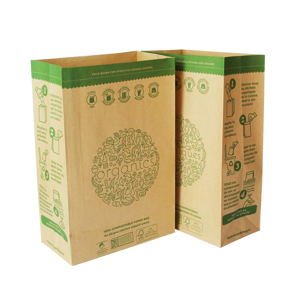 Custom Order Accepted CMYK 4 Color Offset Printed Biodegradable Disposable Garbage Bag