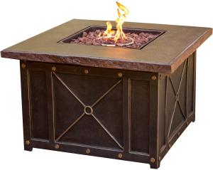 China Customized Size Square Gas Brazier Gas Square Fire Pit Outdoor Furniture wholesale