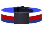 Unique Custom Silicone Bracelets Logo Engraved With Black Plate LFGB Certified