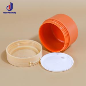 China 100G Round Flip Top Cap Plastic Bottle Top Lids Cream Jar Custom Logo Cosmetic Jar for Customized Logo Printing wholesale