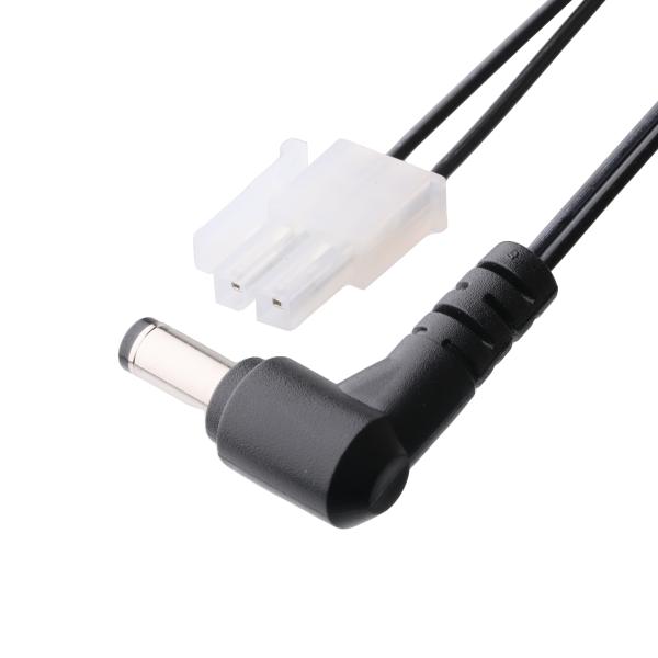 DC Plug 2.1*5.5mm Solder Type PVC Appearance Molding 90 Angle To MOLEX 39012020