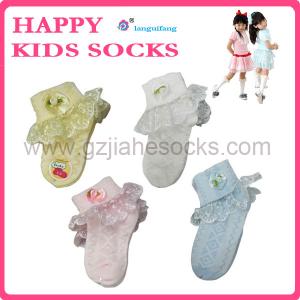 China Socks Factory Custom Beautiful Lace Girl Cotton Socks wholesale