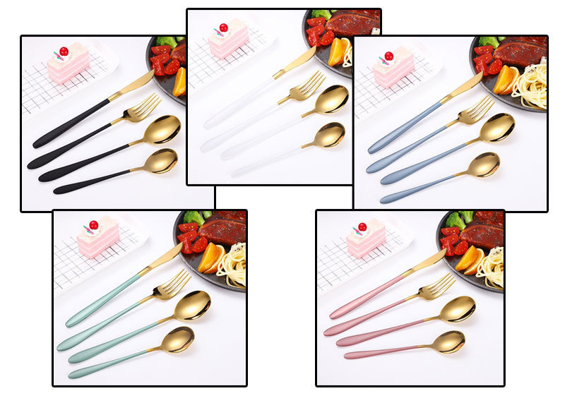 Nordic Western Kitchen Household Items 304 Stainless Steel Cutlery