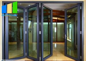 China Customize Waterproof Aluminum Sliding Bi Folding Glass Patio Door For Exterior wholesale