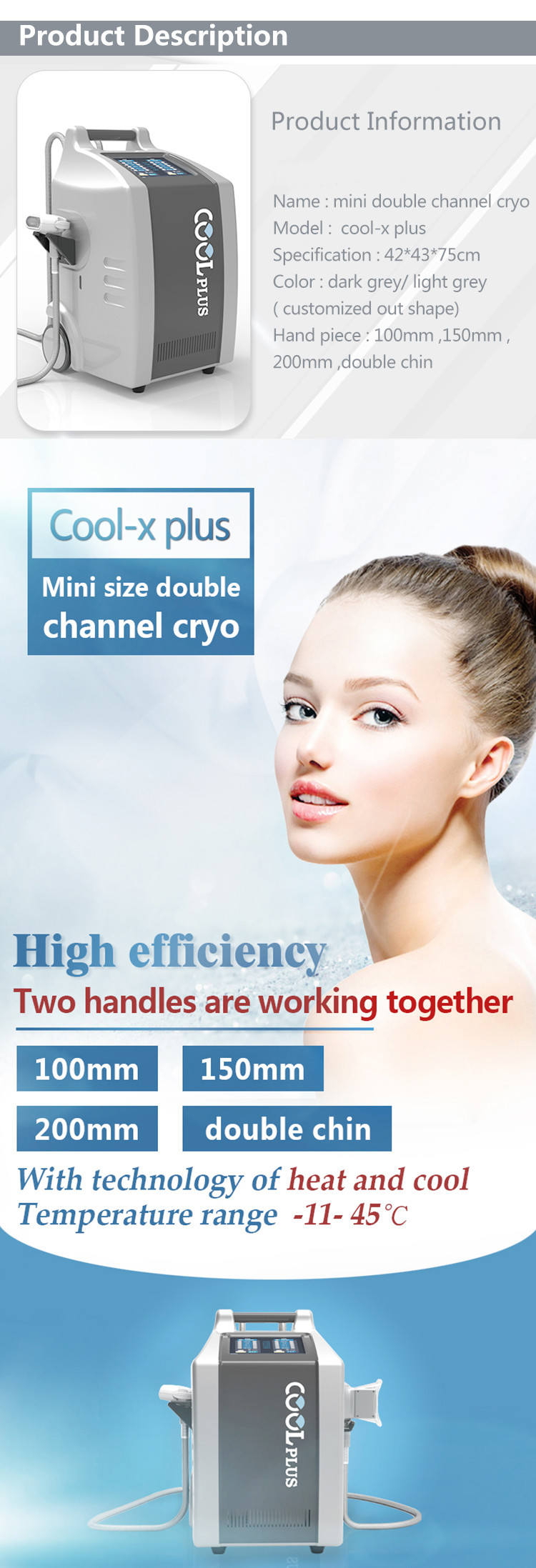 LF-219 Factory Price 4 handles Cryolipolysis Machine/Cool Body Beauty Equipment