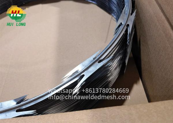 Stainless Steel Flexible Galvanized Crossed Concertina Razor Wire Coiled For