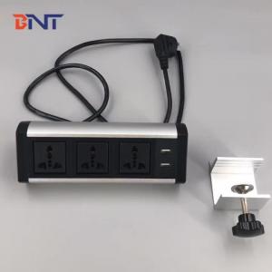 China desktop clamp-on ac power outlet and 2.1a usb charging hub with tablet stand wholesale