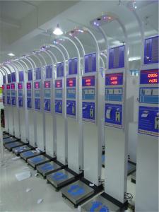 China Coin Operated Digital Body Weight Scale With Height Measurement 0.1cm 0.5kg Accuracy wholesale