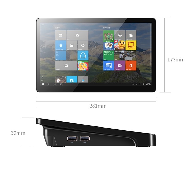 Window PiPO Box Tablet , 11.6 Inch Industrial Touch Screen PC Capacitive 6 Core