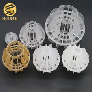 China PP Polyhedral Hollow Ball Plastic Tower Packing For Cooling Tower White Color wholesale