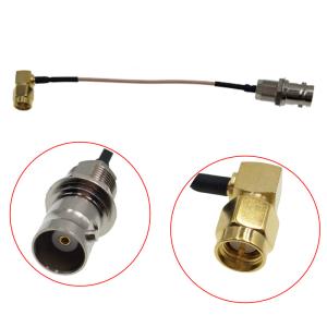 China Bulkhead Female BNC Rear Mounted Jack To Right Angle SMA Male RG178 Coaxial RF Pigtail Cable wholesale