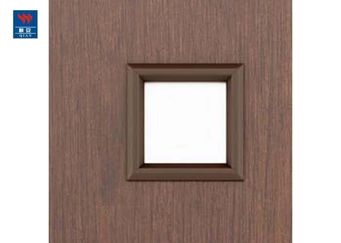 Swing Security Black Walnut Wood Fire Rated Glass Doors