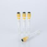 Medical Gel And Clot Activator Vacuum Blood Collection Tube Yellow Glass / PET