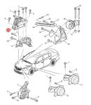 ROEWE SAIC 2.5 Engine Motor Spare Parts Right Engine Bracket For Rw 950 22744337