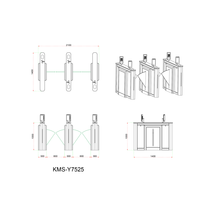 Intelligent Wing Barrier Precise Time Control Automatic Reset