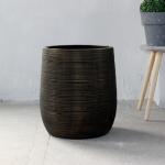 deep urn shaped concrete flower pot, cement flower pot for large plants in yard