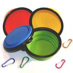 Soft Customized Color Silicone Pet Supplies Fold Dinner Plates Food Box Holder