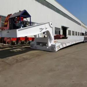 China 3 Axle 80t Customize Mechanical Suspension Detachable Gooseneck Lowbed Trailer wholesale