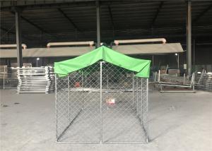 China Large outdoor galvanized cheap chain link dog kennel 7.5x13x6ft(2.3x4x1.8m) 2.3mm wire diameter wholesale