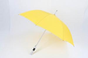 China Auto Open Promotional Golf Umbrellas 27 Inch With Yellow Fabric Customized Designs Fiberglass Frame wholesale