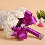 Wholesale Bride Hand Flowers bridal bouquet foam rose artificial flower bouquet