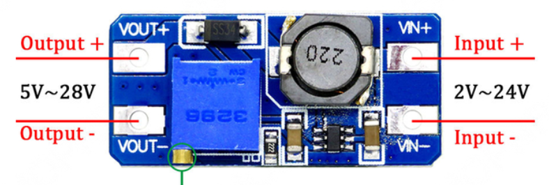 MT3608 Power Supply Module 2A DC-DC Increasing Voltage Board 2/24V To 5/9/12/28V