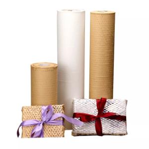 China Woodpulp Biodegradable Honeycomb Kraft Paper Cushioning Protective Honeycomb Ball wholesale