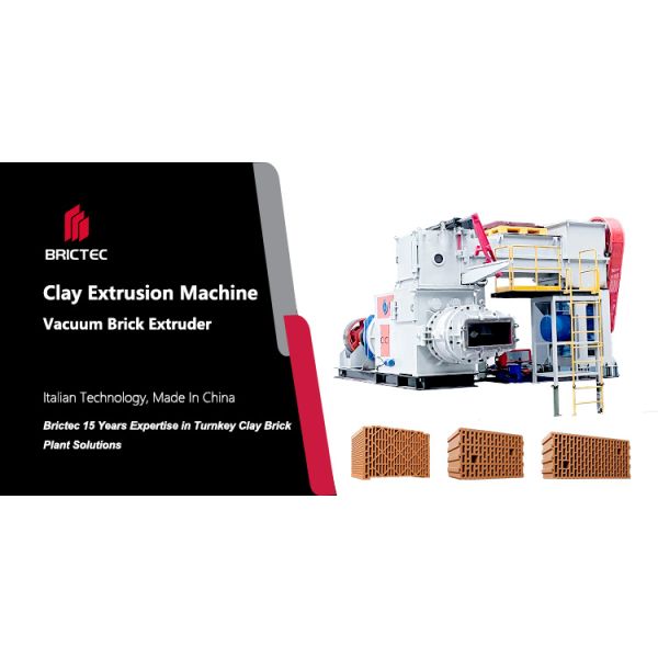 Medium Capacity Automatic Vacuum Brick Extruder for Clay Soil Mud and Fly Ash Brick Making
