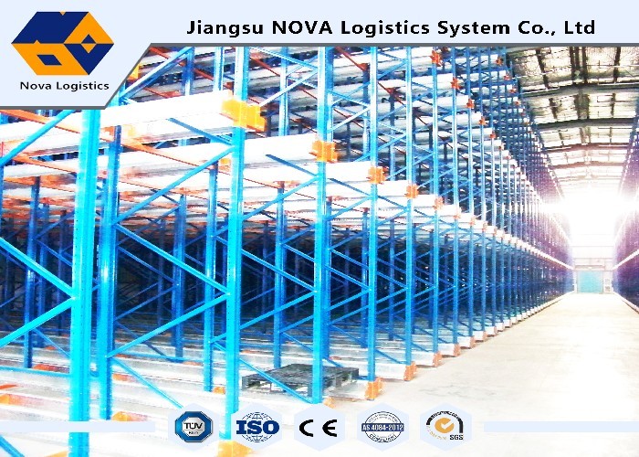 Durable Electrostatic Spray Shuttle Pallet Racking Cold Rolled Steel pallet shuttle system