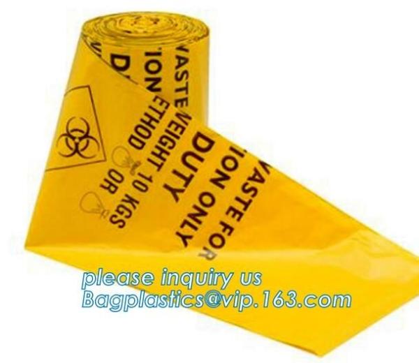 yellow/red/black biohazard autoclave bag/biohazard autoclavable bin liner,