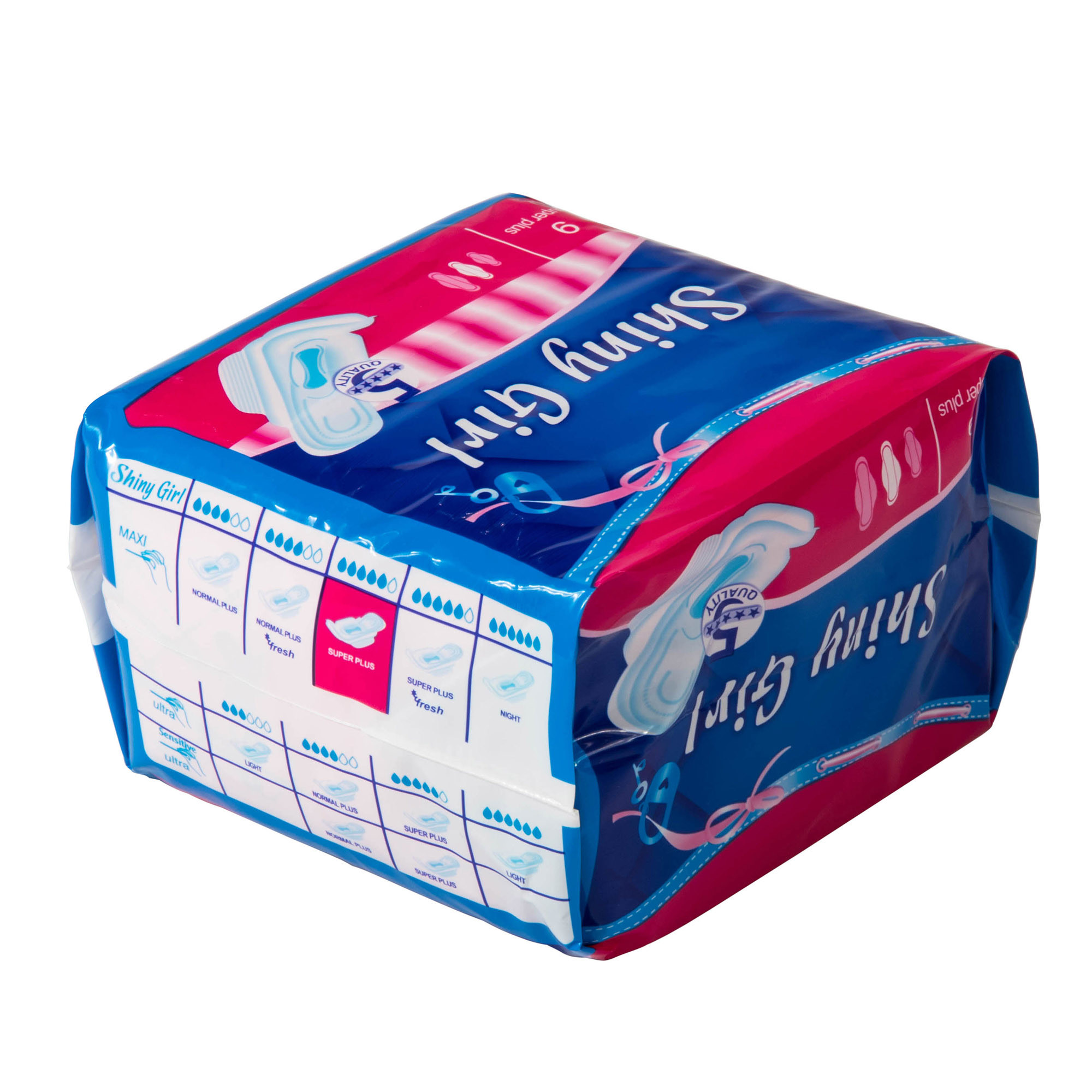 Extra Wings Ladies Sanitary Napkins 250mm Mesh Surface Wood Pulp Paper