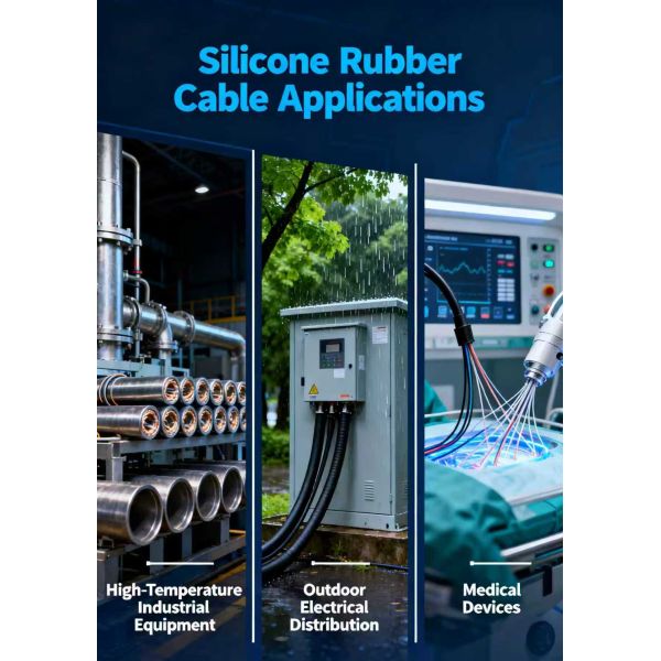 600V Low Voltage Silicone Rubber Insulated Cable 3 Core 4 Core Rubber Cable
