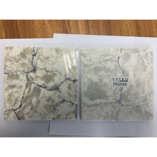 Veiny Irregular Granite Stone Slabs / Artistical Kitchen Worktops Quartz Composite