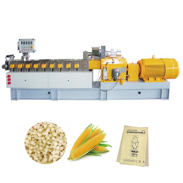 PBS PBAT Biodegradable Granulator PLA+Corn Starch Production Line Customizable