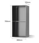 Gunmetal Black Wall-inserted Niche for Shower Room 600x280x120mm Modern Design