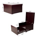 14cm Length 0.074m3 CBM Wooden Shoe Box MDF Wood 20 Pairs