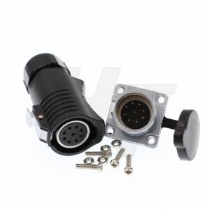 China Moisture Resistant Waterproof Plastic Connector , 9 Pin Power Connector Male Plug Female Socket wholesale