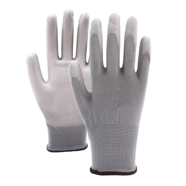 Comfortable PU Safety Gloves Agriculture Garden Gloves Seamless Breathable Knit