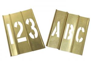 China Spray Painting Metal Letter Stencils , Rectangle Shape Brass Letter Stencils wholesale