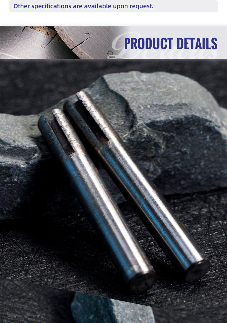 Sintered Beads Engraving Bit for CNC Stone Milling Bottom Slotted in Technical Design