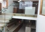 Indoor Side Mount Frameless Glass Railing Glass Stair Balustrade Systems