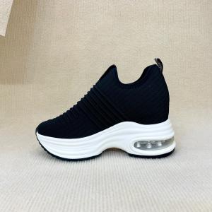 China Breathable Thick Sole Loafers Ladies PU Mesh Women'S Loafers Thick Sole wholesale